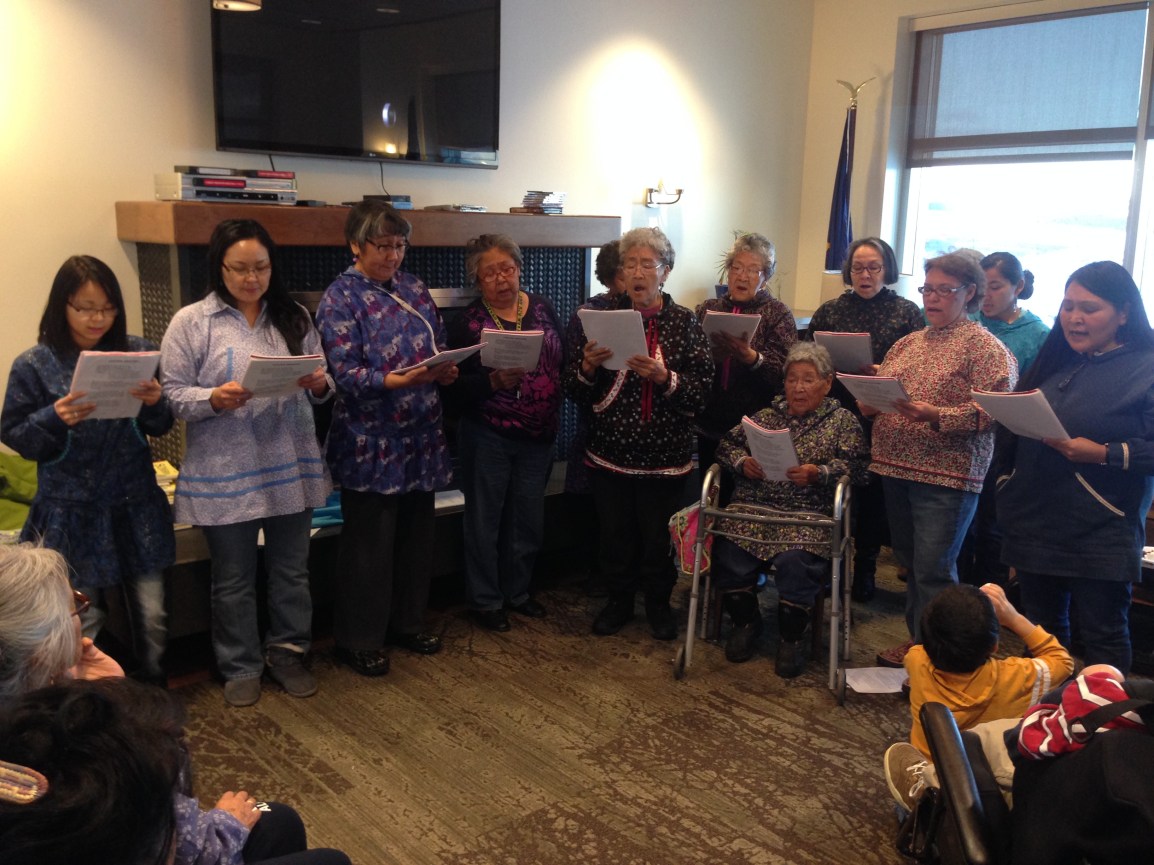 Inupiat choir at Quyana Care Center